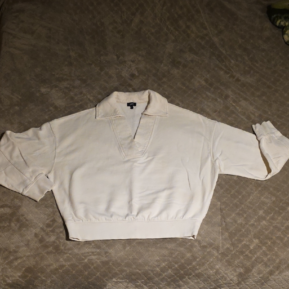 Express Cream Fleece Top